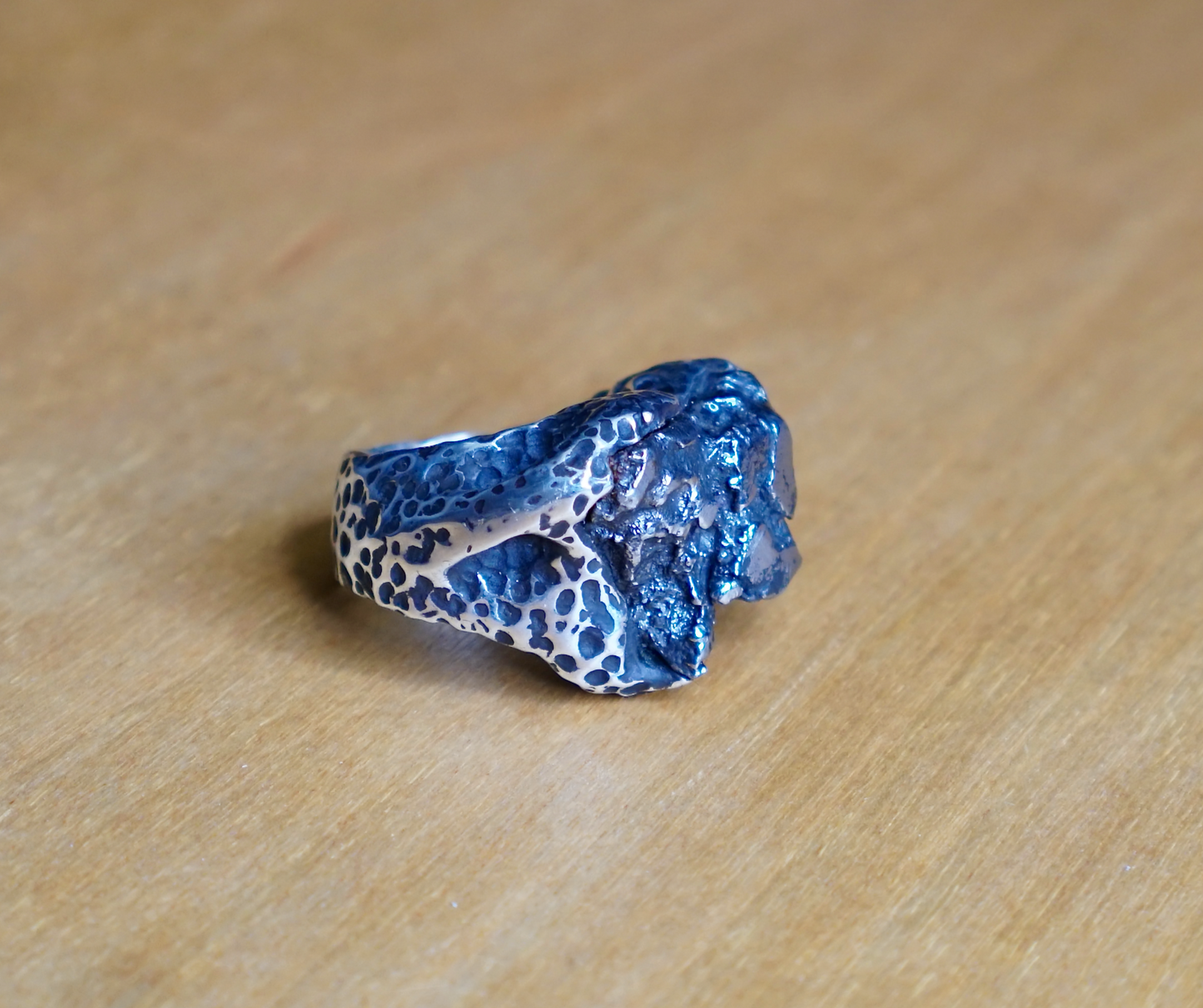 STERLING SILVER METEORITE RING