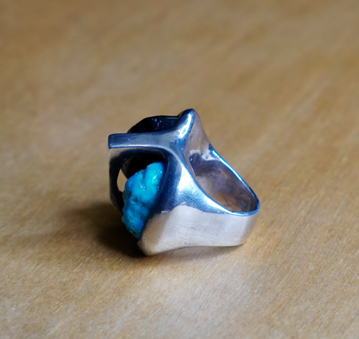 TURQUOISE & OBSIDIAN RING