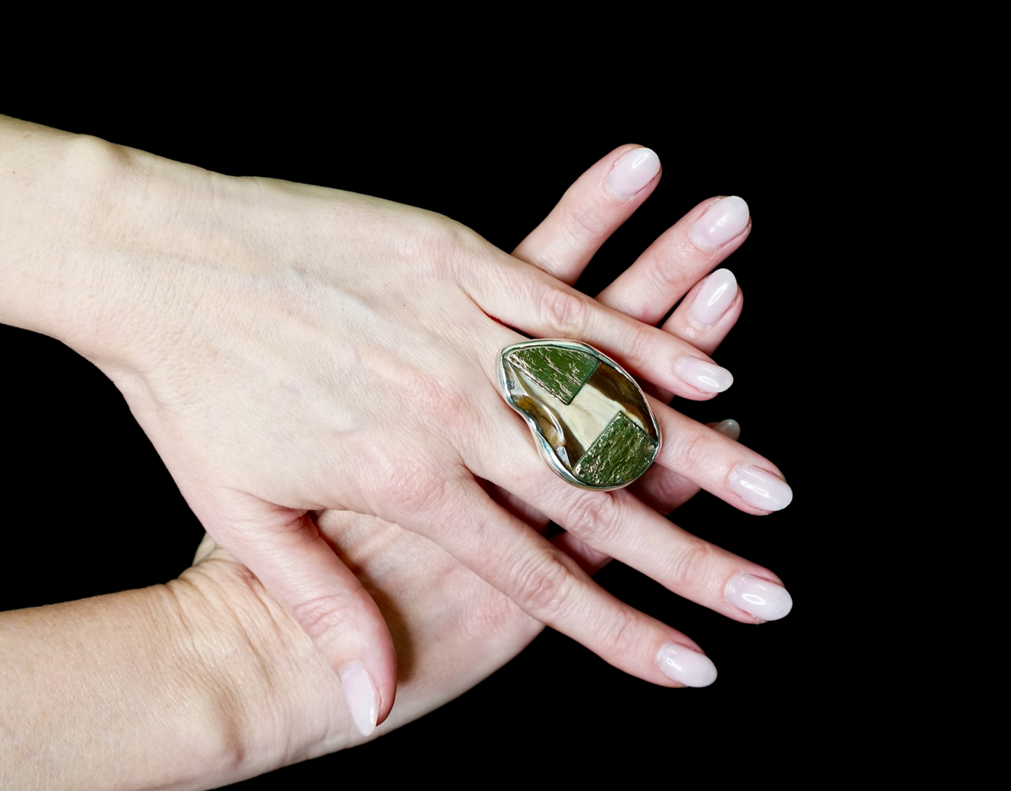 PYRITE & PREHISTORIC WOOD RING